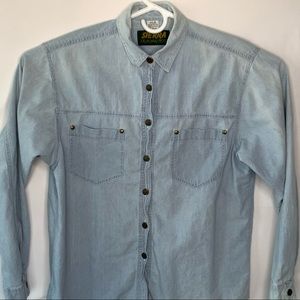 Womens Medium Long Sleeve Denim Vintage Shirt